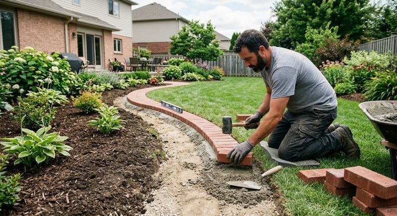 Brick Border Installation in Boston, MA